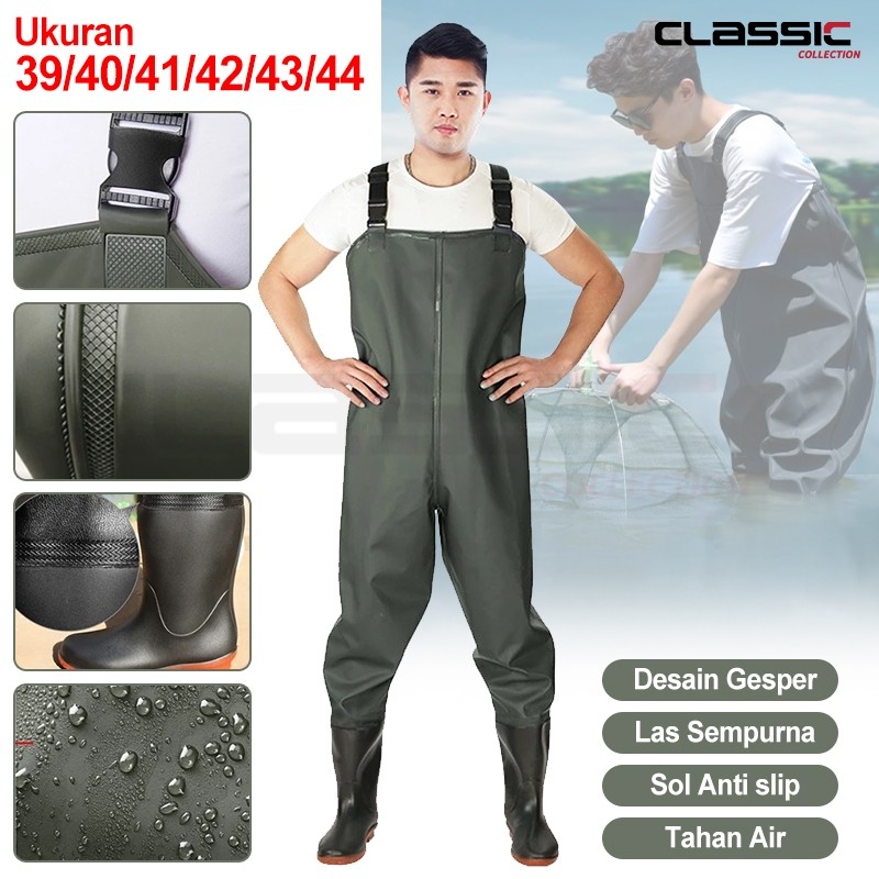 Sepatu Boot Karet Petani Sawah Panjang/Celana Waeder  Sepatu Boot Anti Slip/Celana Wader Mancing/Cel