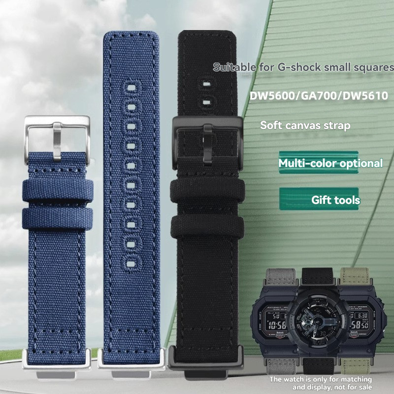 Mofied nylon canvas wat strap For Casio G-SHOCK GA110/100/120 GM/GA2100 DW-5600 GW-B5600 GW-M5610 sp
