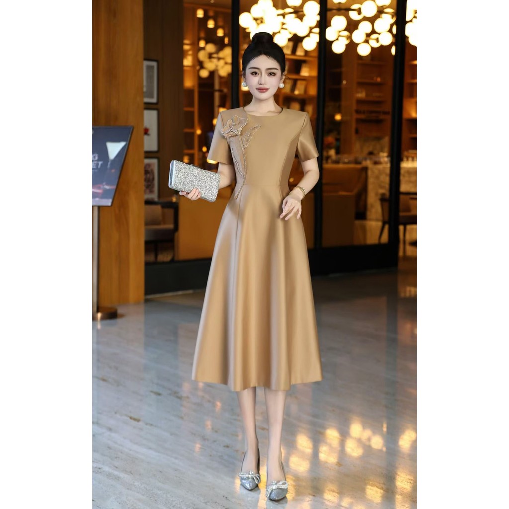Laudofficial Kingly Premium Dress /Dress Pesta Elegant Wanita Lengan Pendek