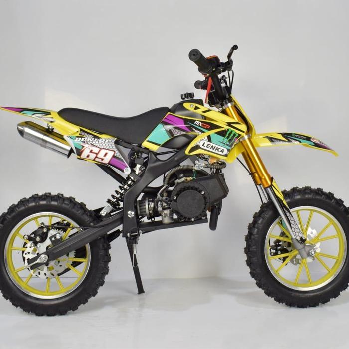 MOTOR MINI ANAK LENKA MINI TRAIL MC 69 49 CC 2 TAK -motor trail mesin 49cc toys - Putih