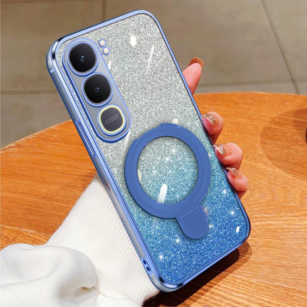 Soft Case Vivo Y21d / Y31 Glitter Ring Magnetic Holder