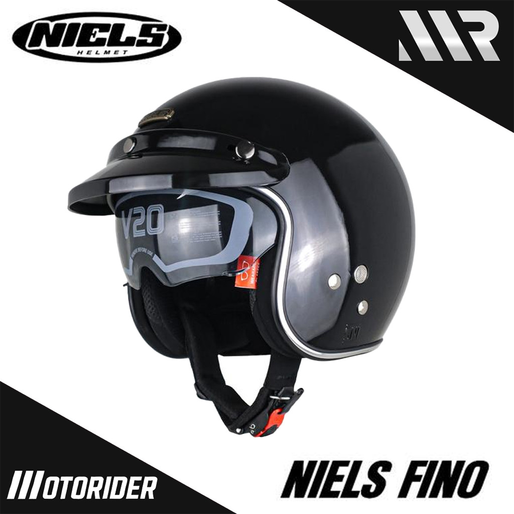 HELM NIELS FINO - BLACK GLOSSY