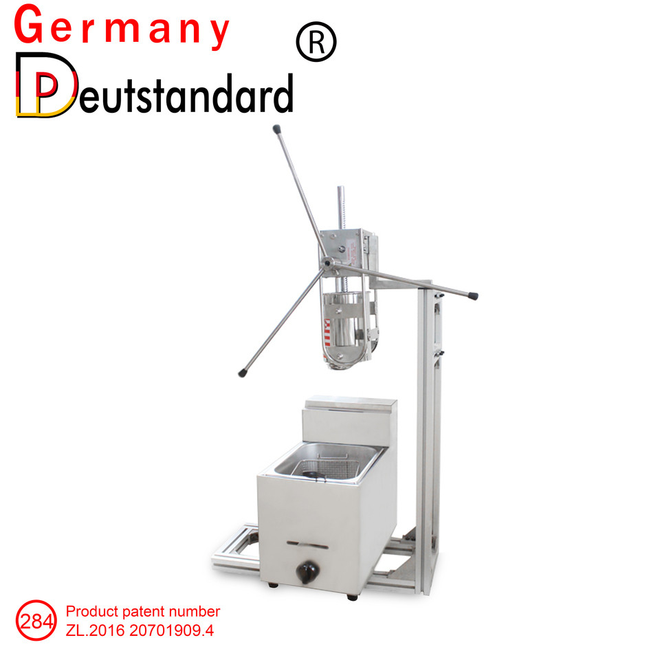 Stainless Steel 3 Liter Churros Maker Churros Machine With 6L Gas Fryer Churros Waffle Maker Making 