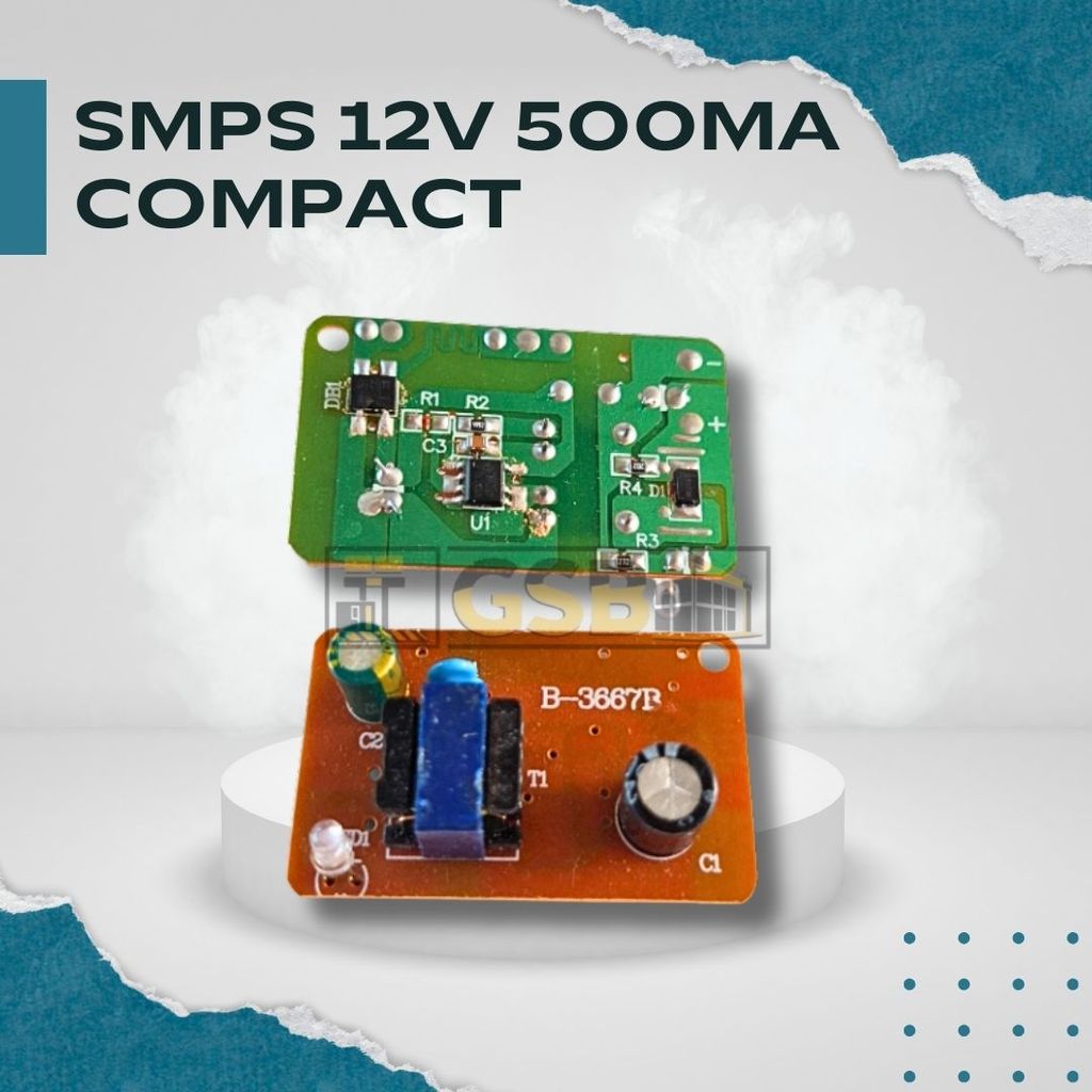 Modul SMPS 12V 0.5A Kit PCB Input AC 220V Output DC 12V 500mA LED Power On