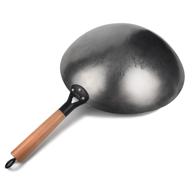 Iron Wok Trational Handmade Iron Wok Nonstick Pan Noncoating Gas Cooker Cooke