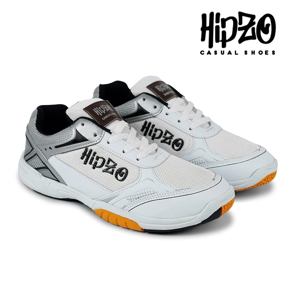 2E Sepatu Original Pria Hipzo M033 Badminton Olahraga Sekolah Kerja Sepatu Sneakers Ori Bulu Tangkis