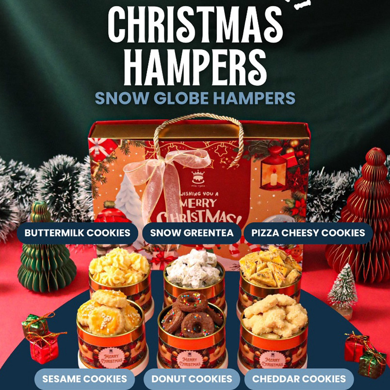 newSnow Globe Hampers Christmas Natal Kue Kering Cookies by Miss Ogura
