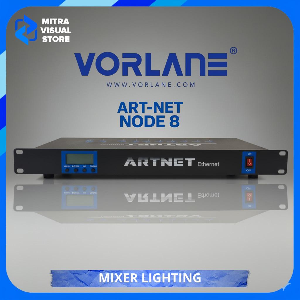 VORLANE ARTNET Node 8 Splitter Lighting 8 Way AR-NET DMX AD8 dengan Software Independen dan Isolasi 