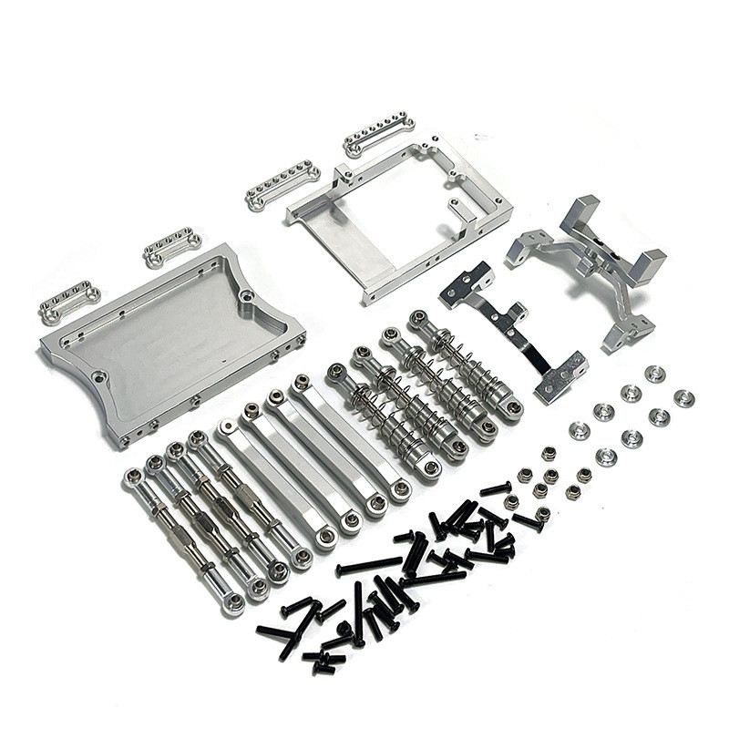 For MN D90 MN98 MN99S Metal Chassis Link Rod Servo Mount Shock Absorber Beam Set 1/12 RC Car Upgrade