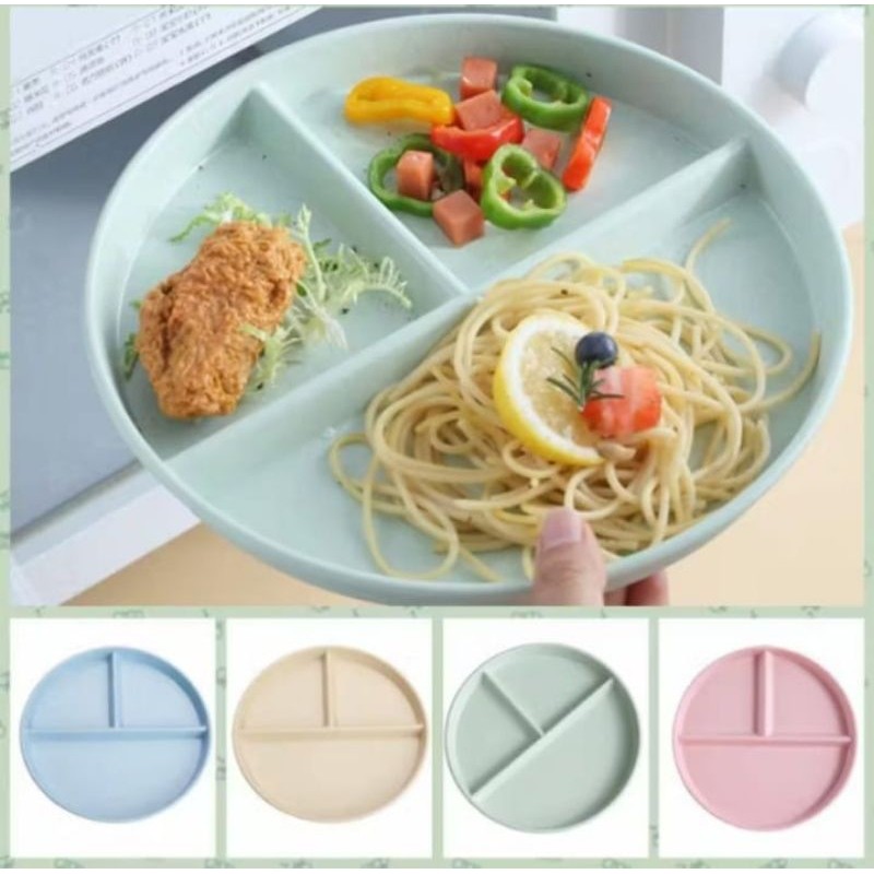 PIRING MAKAN ANAK SEKAT 3 PIRING MAKAN SEKAT