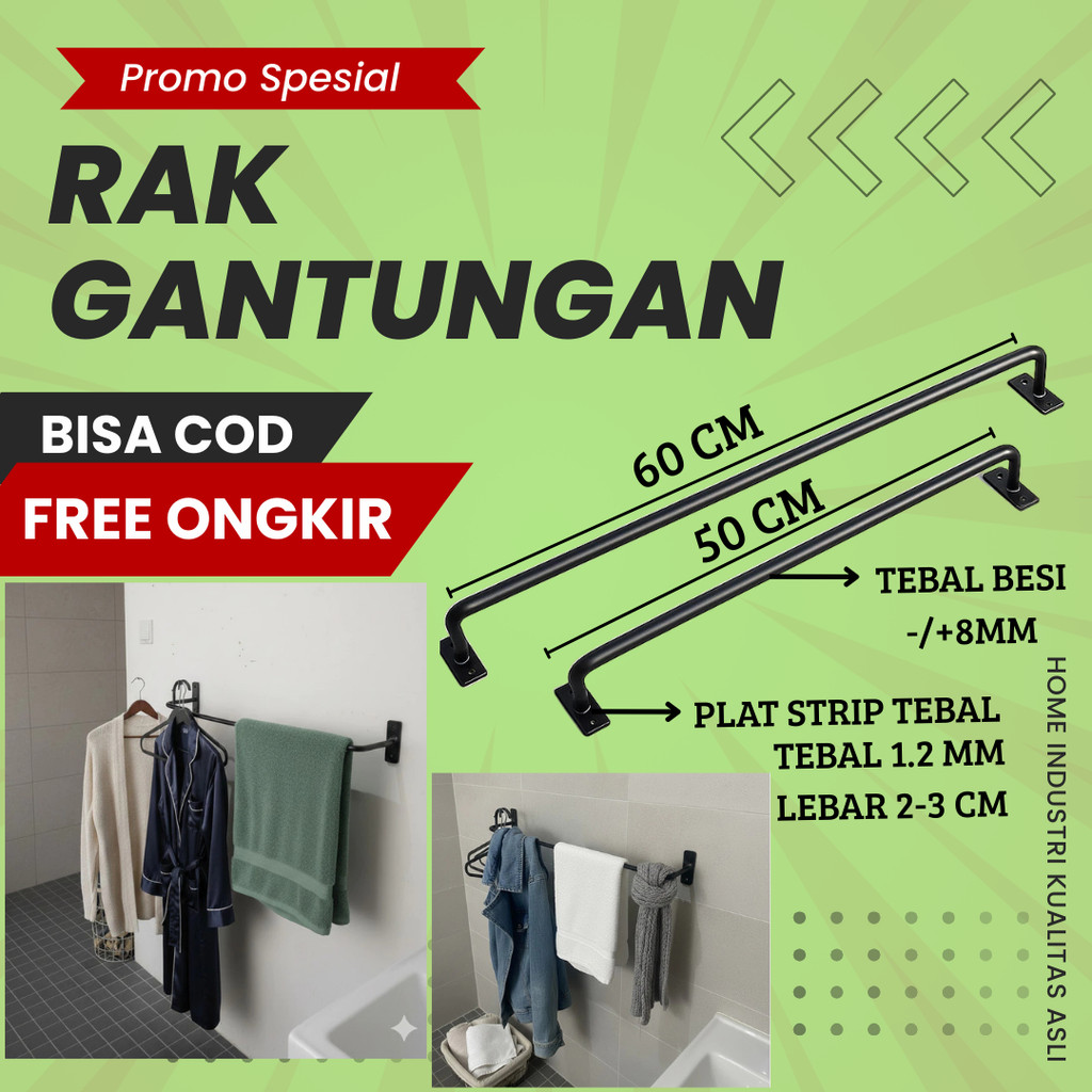 Rak Gantungan Handuk Gantungan Baju Gawang  Handuk Tempel Tembok Gantungan Handuk Tempel Dinding Rak