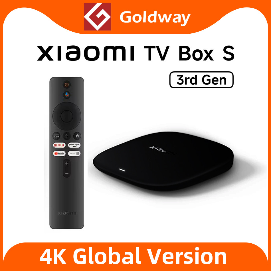 Global Version Xiaomi Mi TV Box S 3rd Gen 4K UHD Bluetooth 5.2 Wifi6 2GB 32GB Google TV Google Assis