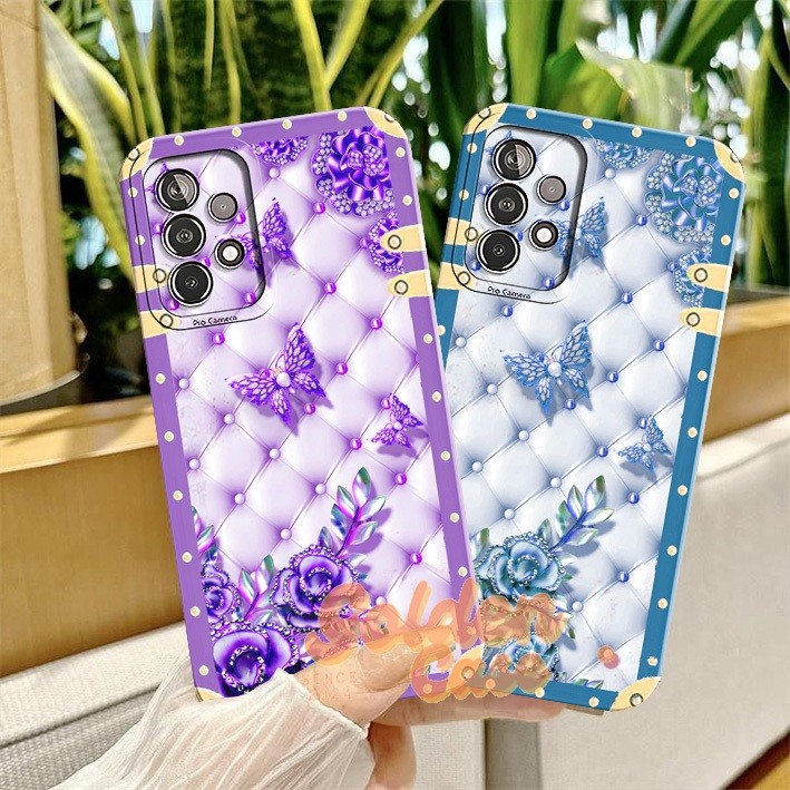 [134] Fashion Case Samsung A53 A33 A52 A52s A73 A13 A32 A23 A72 motif butterfly bingkai aesthetic