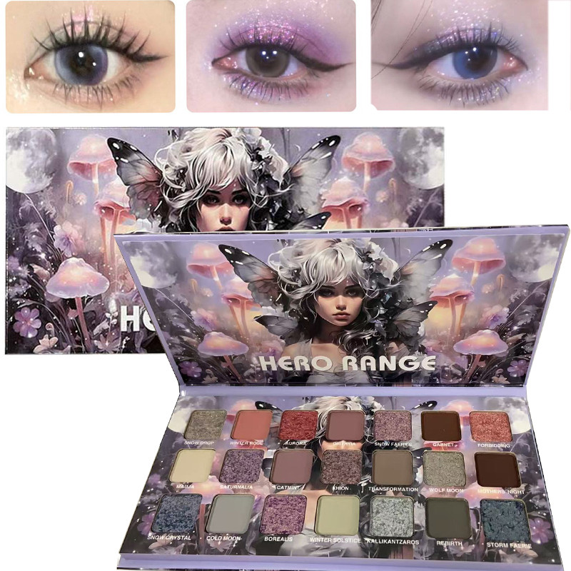 Palet Eyeshadow Berkedip Bunglon 21 Warna Palet Cold Moon Multifungsi Pigmen Berkilau Matte Tahan La