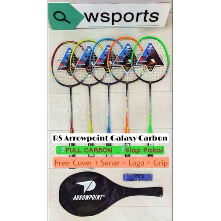 [ABIM SPORT] Raket Badminton RS Arrowpoint Galaxy Carbon Original