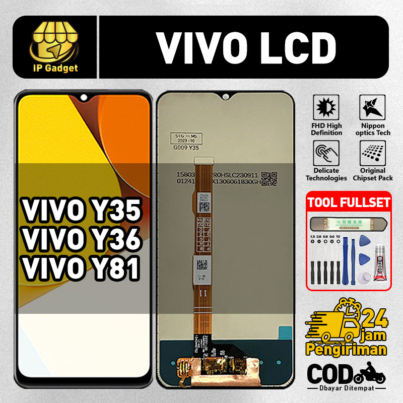 ORIGINAL LCD Vivo Y35 LCD Vivo Y36 Y81 Fullset ORI HP Asli Touchscreen Layar Sentuh HP COD