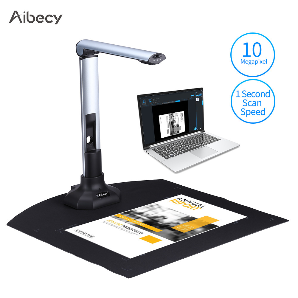 Aibecy BK52 Portable Book Size A3& Document Camera Scanner Capture HD 10 Mega-pixels USB 2.0 High Sp