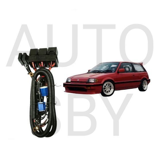 AS Relay Set Lampu Utama LED H4  Mobil Honda Civic Wonder