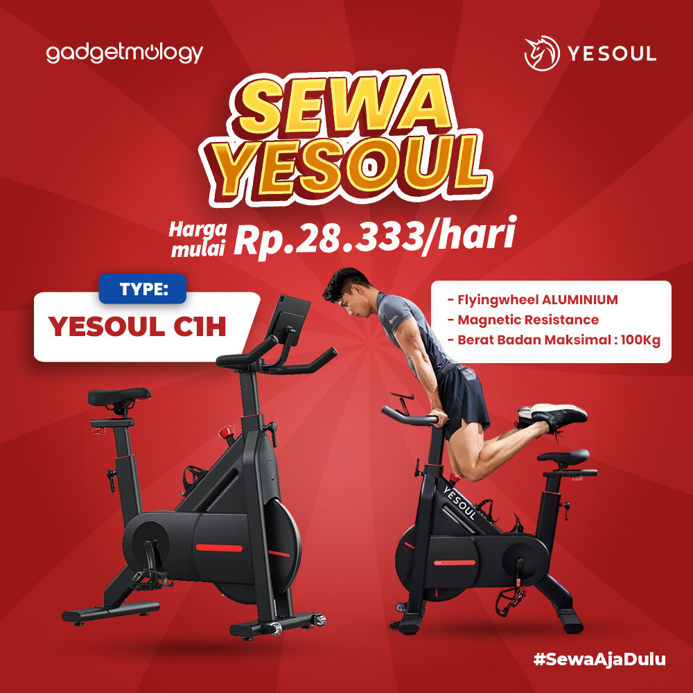 [TIDAK DIJUAL] SEWA YESOUL C1H - Sepeda Statis Spinning Bike Fitness Gym Smart Zwift Original