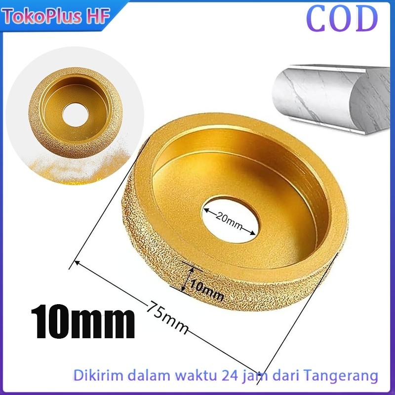 10 mm Roda Tepi Batu Roda Gerinda Gerindra Sudut Roda Gerinda Ubin Granit Marmer TokoPlus HF