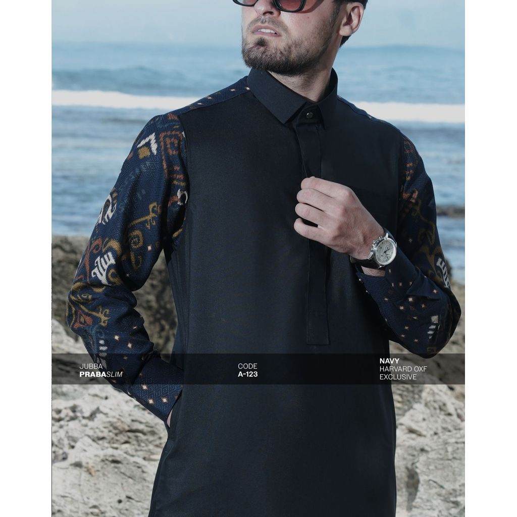 Jubah Batik Samase Praba A123 Jubba Lengan Panjang