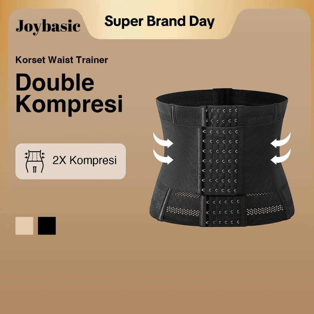 Joybasic Korset Waist Trainer Dengan Belt Kompresi Ekstra