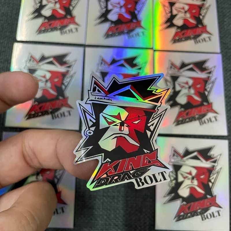 stiker hologram IMPORT KING DRAG KINGDRAG motor mobil ja speed