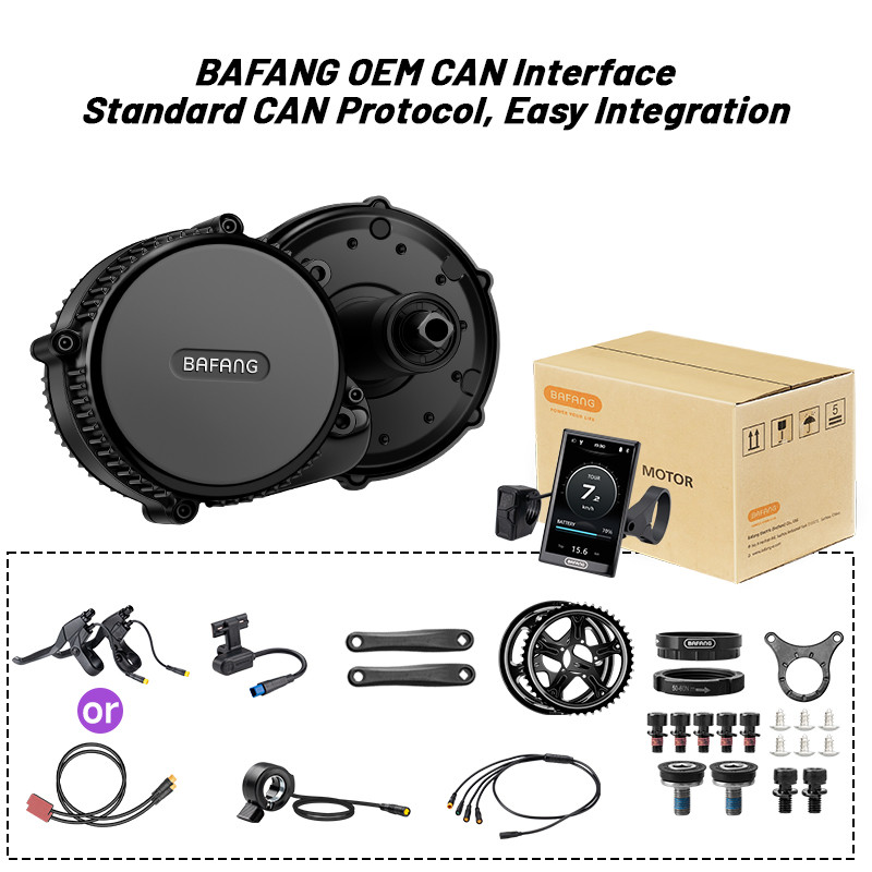 Bafang Mid Drive Motor Kit CAN BUS No Battery BBS02B 48V 750W 500W 350W 250W 500W 36V 250W Electric 