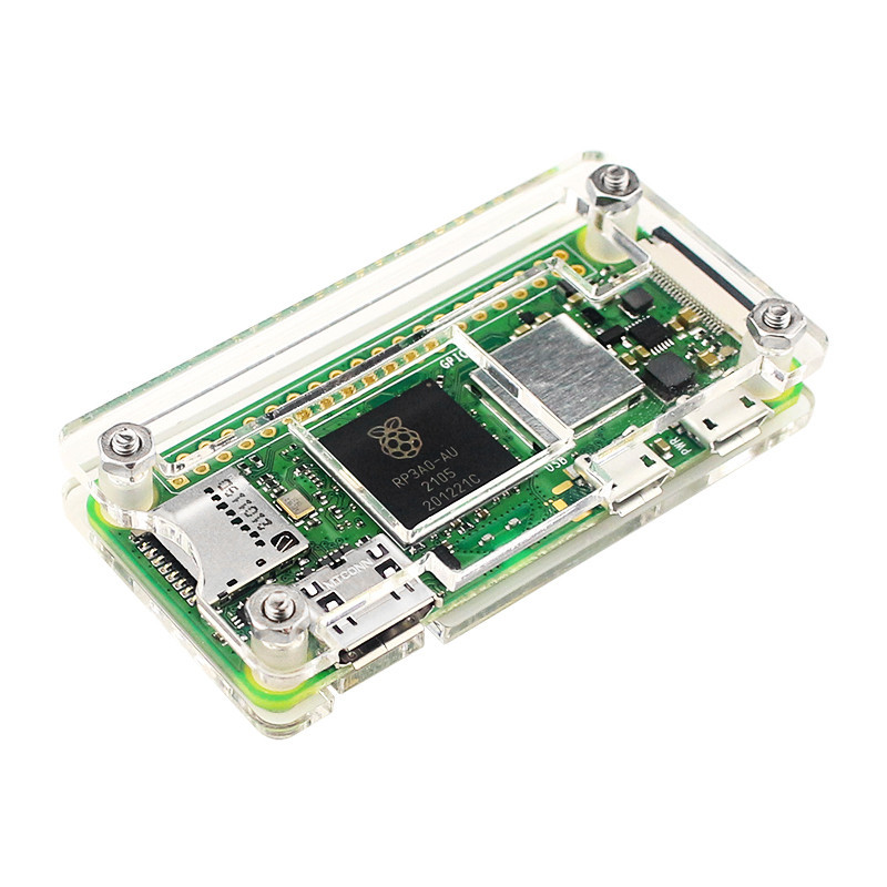Raspberry Pi Zero 2 W Acrylic Case Transparent Shell with Aluminum Heat Sink for Raspberry Pi Zero 2
