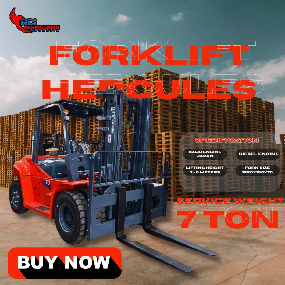 Forklift 7 Ton Hercules Diesel Isuzu Japan Technology