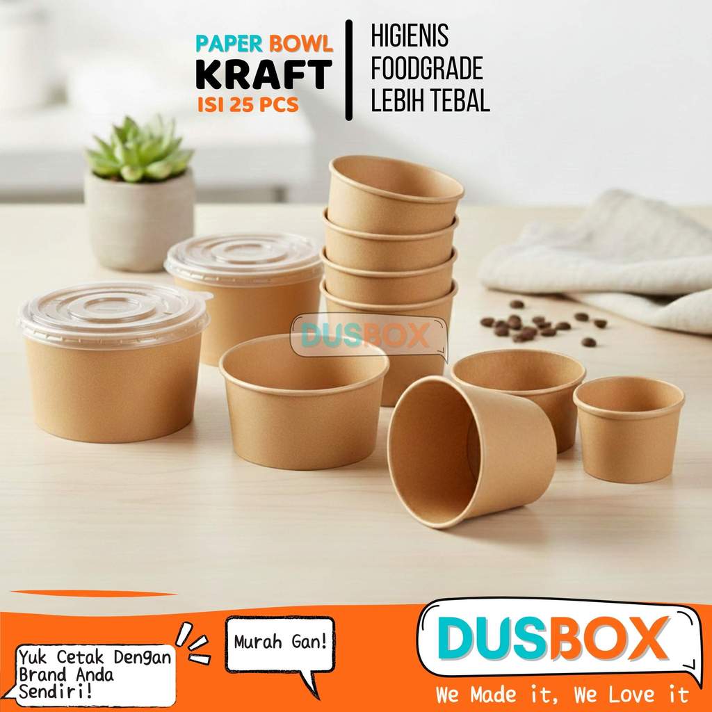 Paper Bowl / Paper Bowl Kraft / Rice Bowl Cup / Bowl / Paper Cup