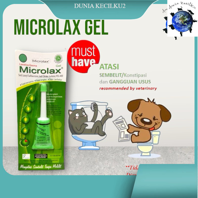 Microlax Gel Untuk Sembelit / Susah BAB / Konstipasi - Dapat Digunakan Untuk Anjing / Kucing (Vet Re