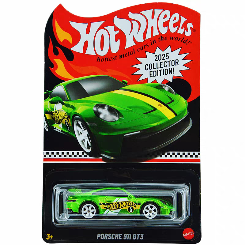 Hot Wheels 1/64 Collector Edition Red Line Car Model Porsche 911 GT3 New 2025 Collectible Desk Ornam