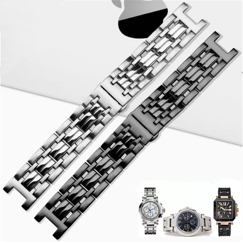 New Stock 316L Stainless Steel Watch Band Fit for Guess GC Watch, 20mm 22mm Concave End Solid Links 
