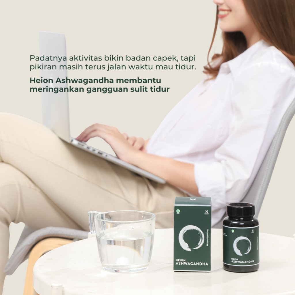 top sale HEION Ashwagandha+ 60 Kapsul SUPLEMENT KESEHATAN ASHWAGANDA EXTRACT @500mg BPOM by HEION OF