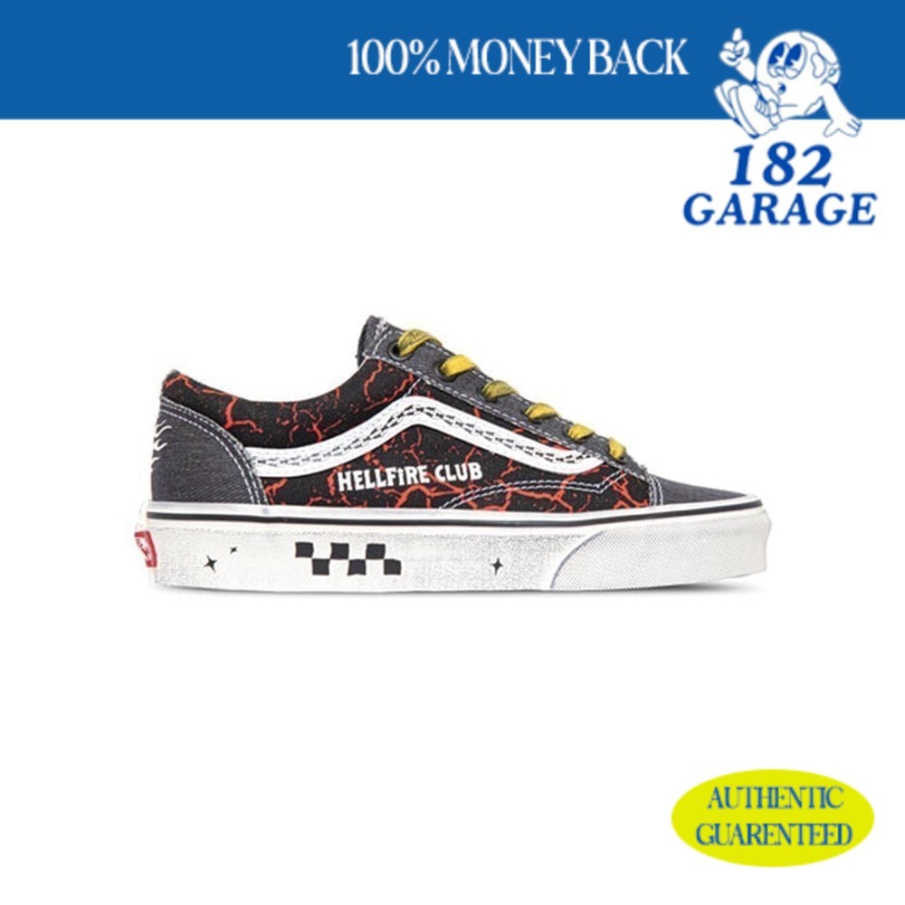 Sepatu Vans X Stranger Things Style 36 Black Red Yellow
