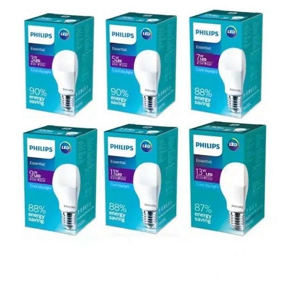 LAMPU LED PHILIPS ESSENTIALLED 3W-15W | Bohlam Philips Essential Hemat Energy 3Watt-15Watt