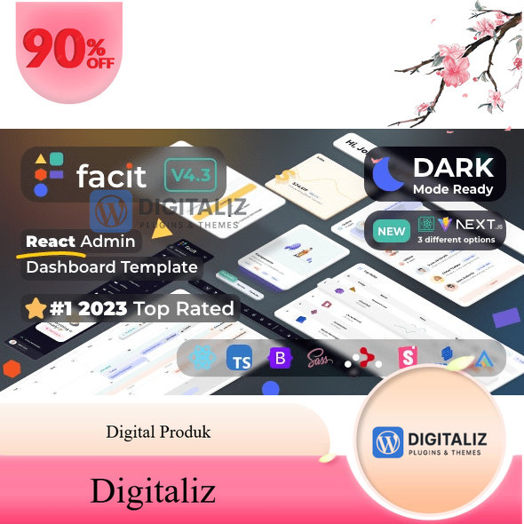 Facit React | React Admin Template (Create React App, Vite or NextJs) [React TS]
