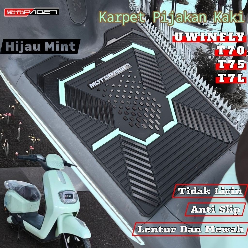 karpet motor sepeda listrik Karpet Sepeda Listrik Uwinfly T70 T75 T7L Bahan Karet Premium