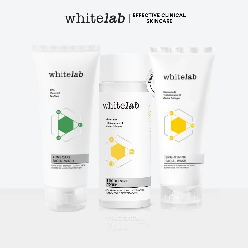 WHITELAB Acne Care Facial Wash 100gr /Whitelab Brightening Facial Wash / Sabun Cuci Muka 100g/Whitel