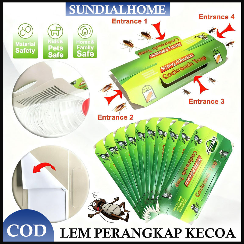 10PCS Racun Cicak Herbal/Perangkap Kecoa Serangga Cicak Rumah Kecoa Lem/Perangkap Kecoa Kecil