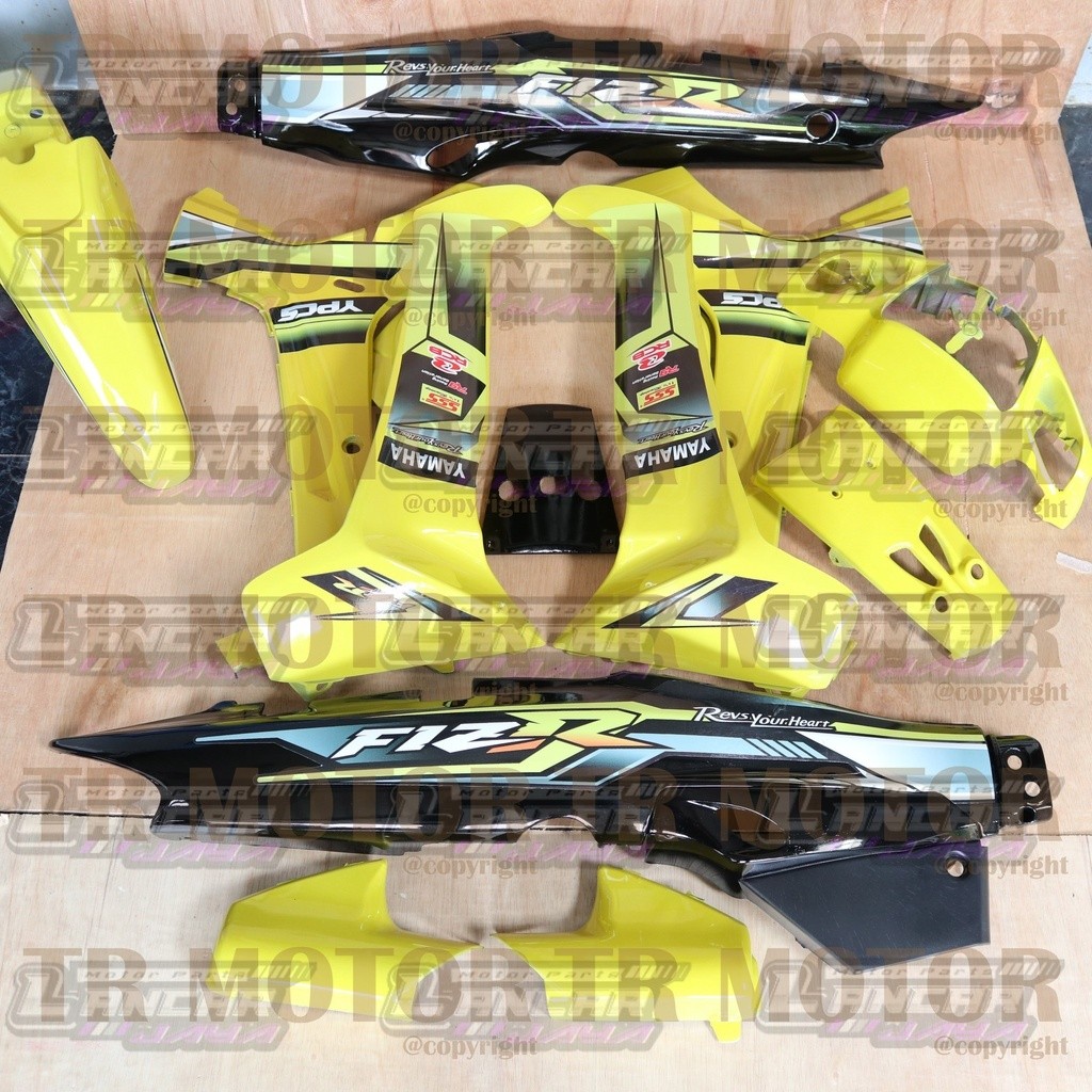 Cover Body Fizr Full Set Custom Kuning Full Set Halus Kasar Cover Bodi Yamaha Fiz r F1zr
