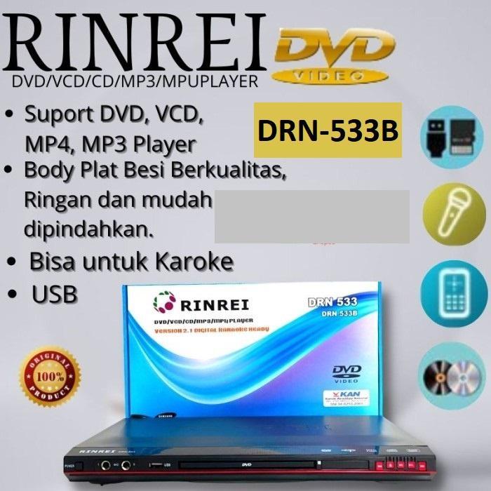 ECHOVERSE Rinrei Dvd Player DRN-566 body besi optik samsung - rinrei dvd besi
