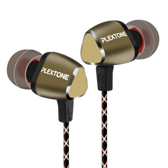 Plextone X36M Rich Super Bass Head Headset With Mic On - Emas