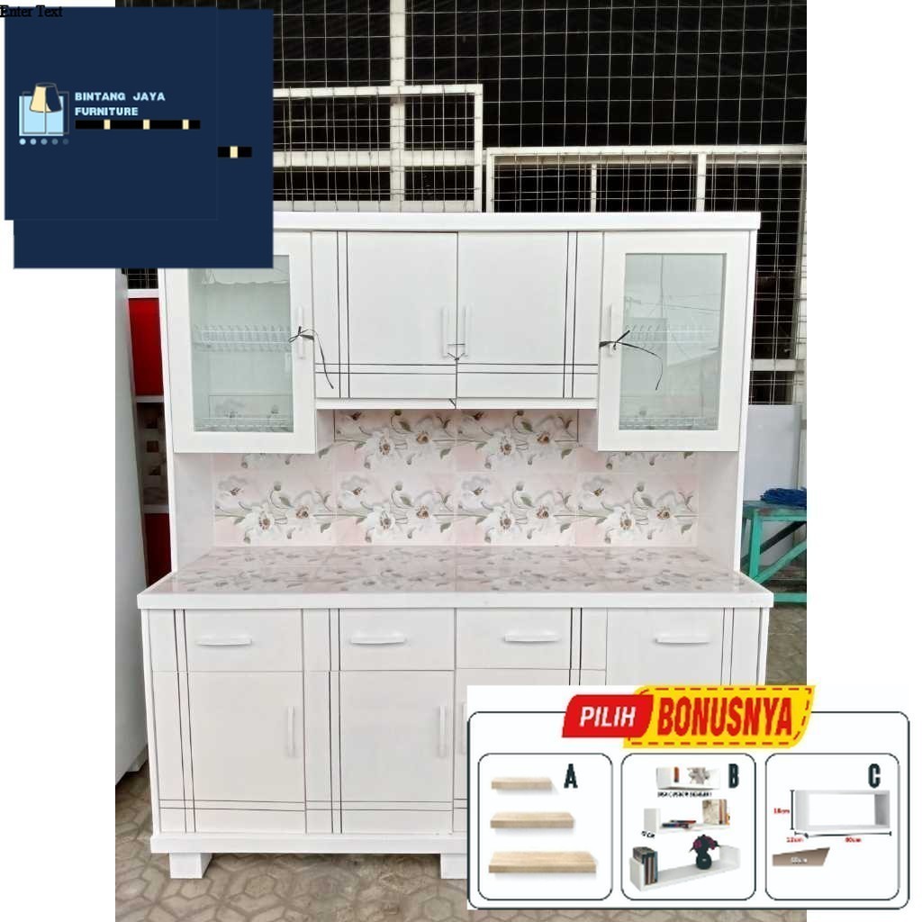 lemari sayur 4pintu / lemari dapur / kitchen set rak piring 4 pintu