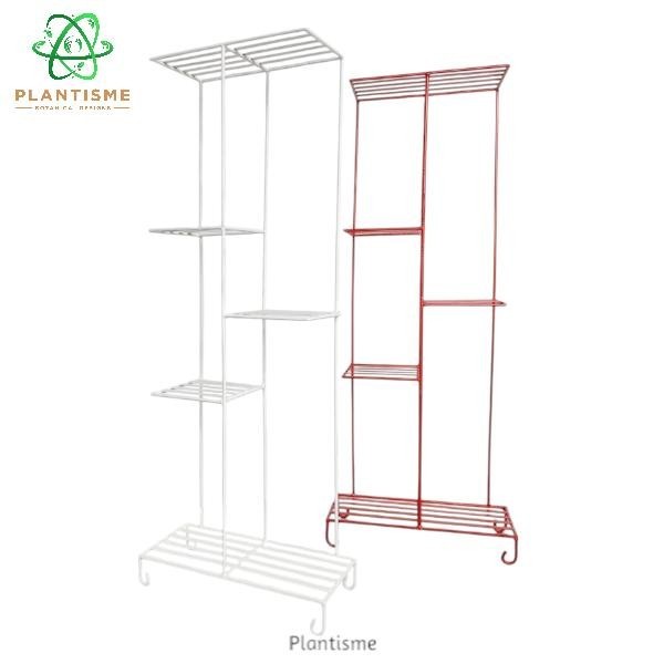 Rak Tanaman – Zuggiju Zigzag Plant Stand Rak Standing Minimalis Isi 7 Pot | Display Vertikal untuk T