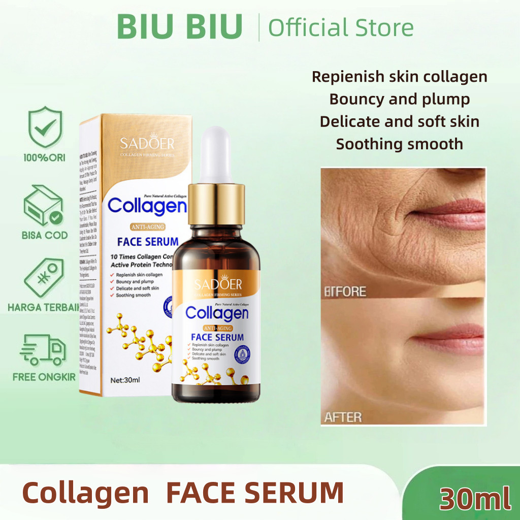 Biu Biu Collagen Essence Serum Penghilang flek hitam Pemutih permanen Mencerahkan Kulit Pelembab waj