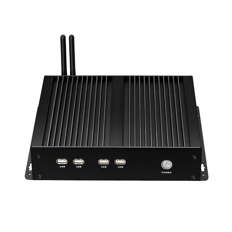 BEBEPC Industrial Fanless Mini Computer 4 COM Intel Core i53317U Windows XP10 Mini PC 4*RS232 WiFi 8