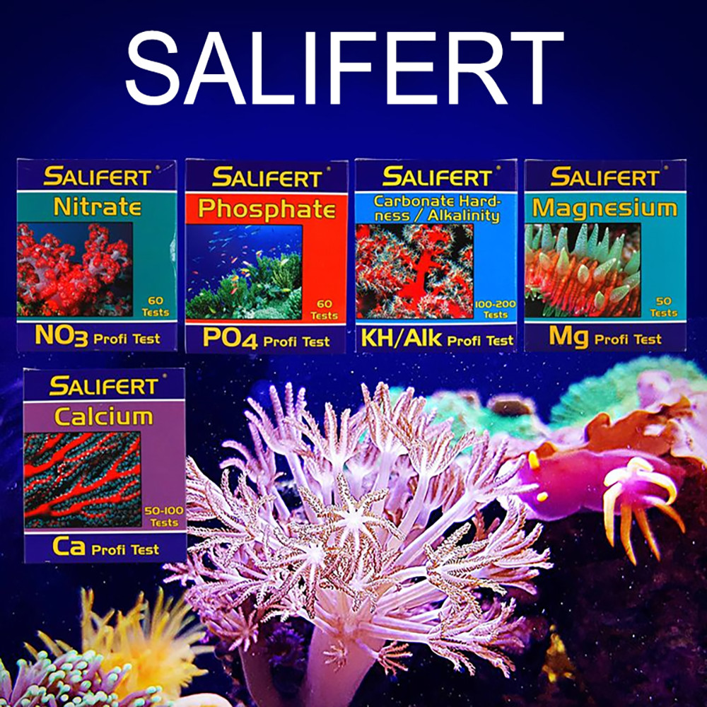 Salifert Test kit Ca calcium KH Mg Nitrite NO3 Nitrate PH PO4 Sr Potassium water test reef tank