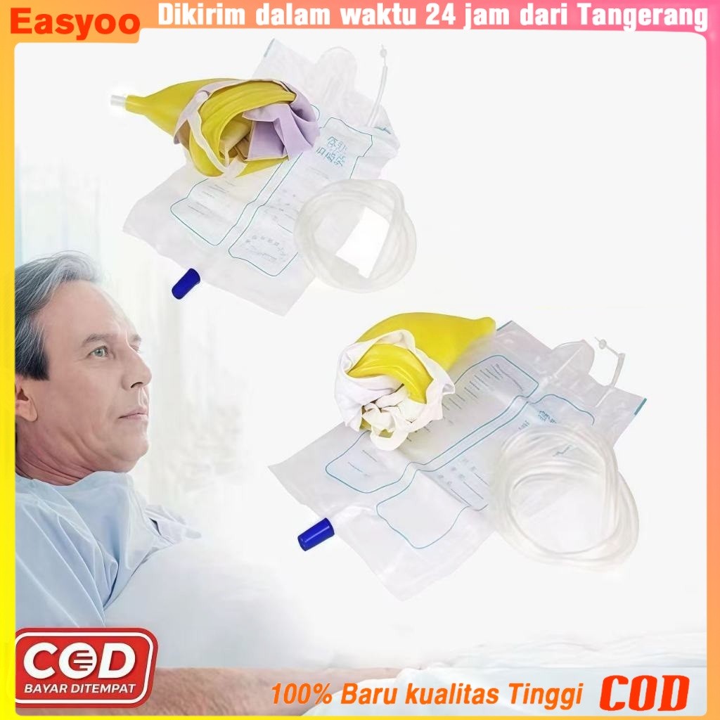 Alat Bantu Kencing Dengan Urinal Bag Kantong Pipis Silikon Eksternal Kateter Kantong Urin Bag Untuk 